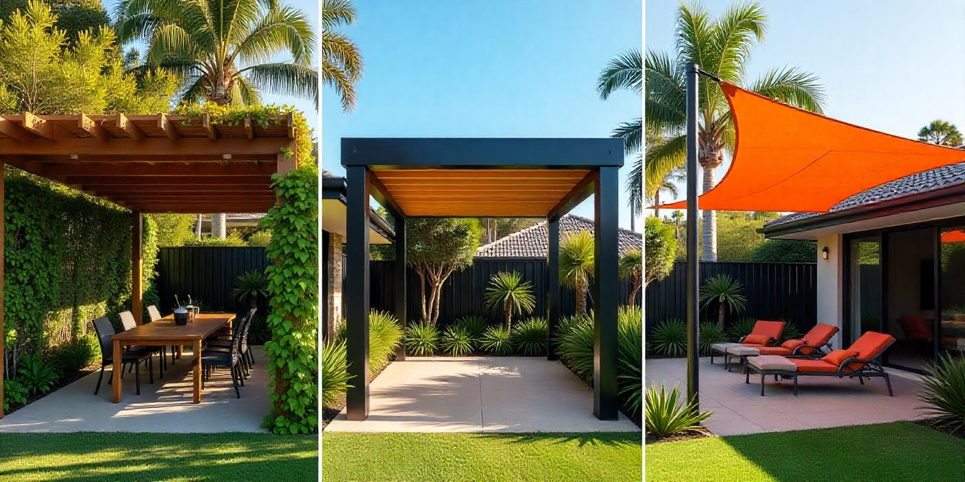 Sippy Downs Outdoor Living Showcase – Timber Pergolas, Modern Steel Designs & Shade Sails in Lush Sunshine Coast Garden